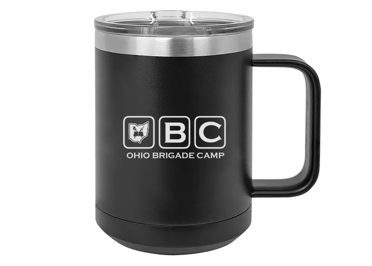 Engraved 15oz Travel Mug-Black