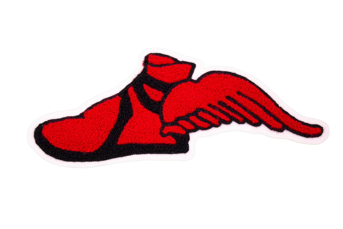 Track Show Wing Chenille Track Shoe With Wing – Akron Felt & Chenille
