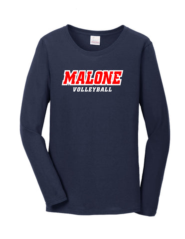 Malone Volleyball Women's Long Sleeve Tee