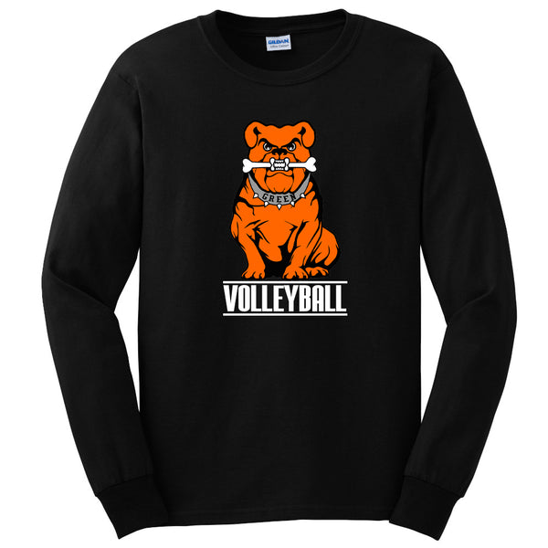 Green Volleyball Men's Long Sleeve Tee Shirt