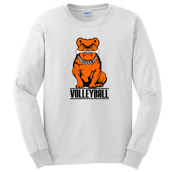 Green Volleyball Men's Long Sleeve Tee Shirt