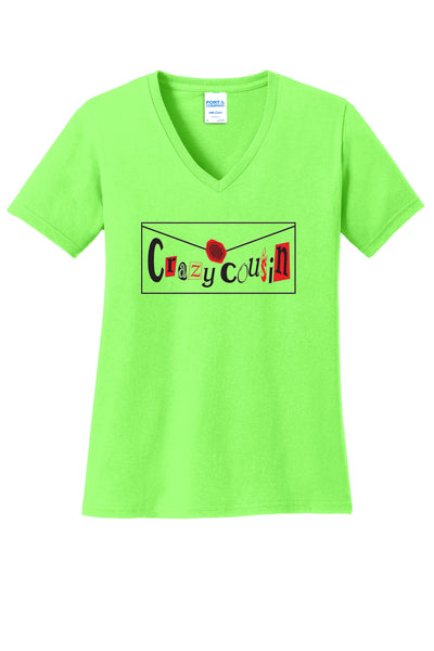 Crazy Cousin Women's V neck T shirt